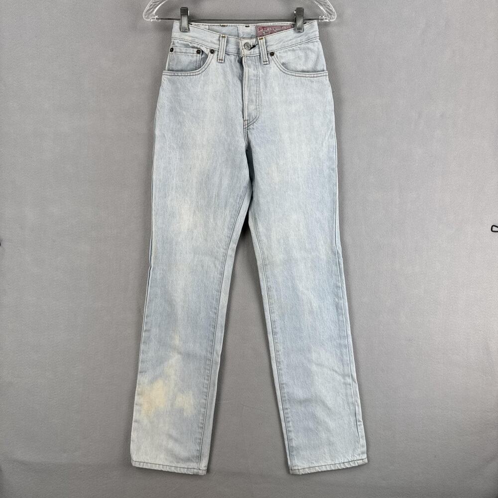 Vintage Levis 501XX Jeans Womens 25x31 Light Wash Denim Button Fly Straight Leg
